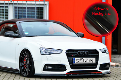Spoilerschwert Frontspoiler aus ABS für Audi A5 B8 S-Line mit ABE Schwarz Glanz