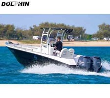 Dolphin Pro4 Extra Wide T Top WHITE W/black canopy Fit Up to 57in Console Boat
