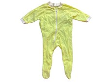80  s Neon Yellow Newborn One piece Pajamas Vintage Newborn