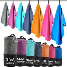 2 Pack Microfiber Travel Towel Quick Dry Towel Camping Towel Large Beach Towe...