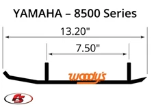 Woodys TYV4-8500 Trail Blazer IV Flat-Top 6" Carbide Runners. Yamaha Snowmobile