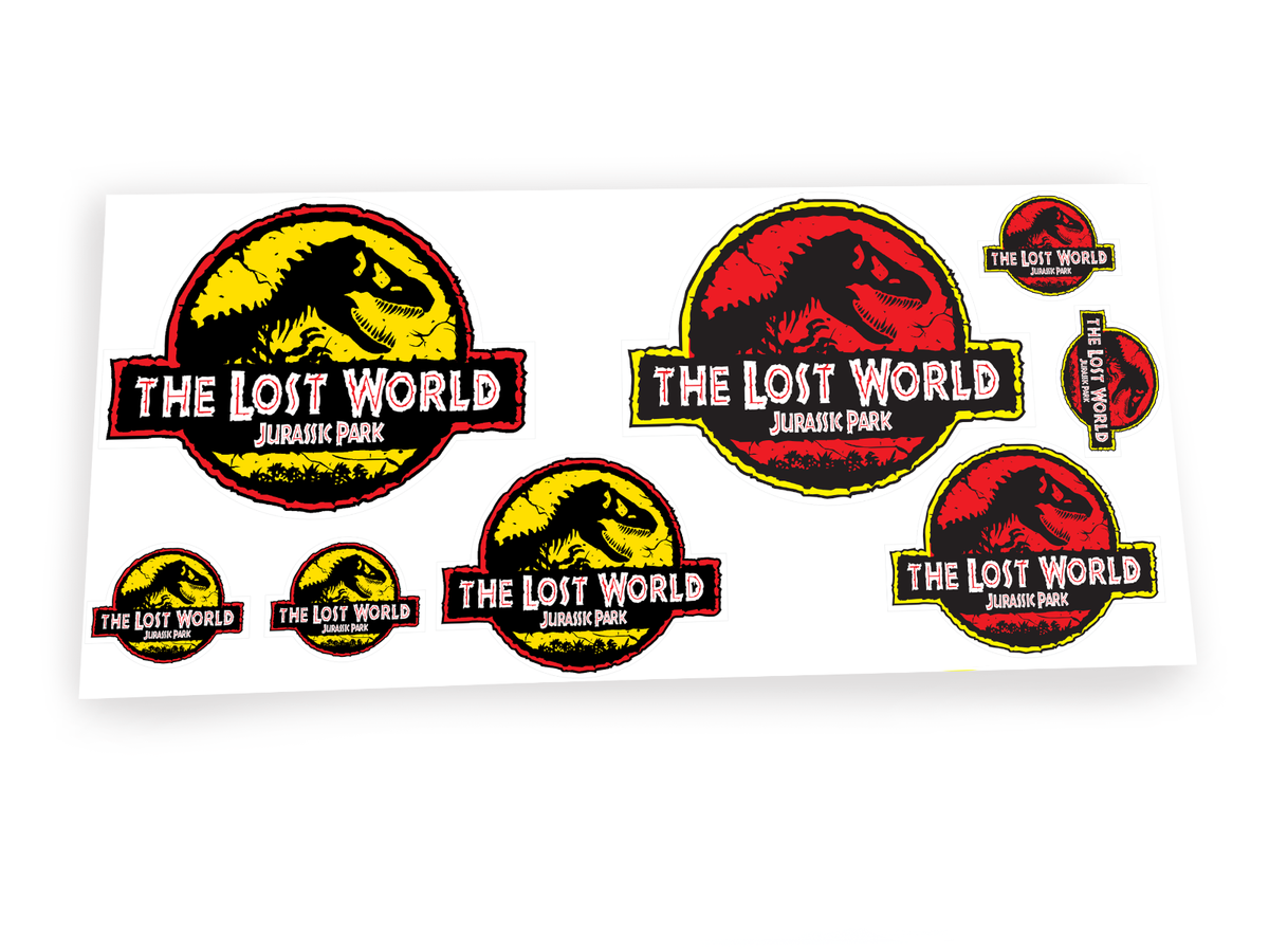 Custom Kenner Style The Lost World Jurassic Park logo stickers - 8