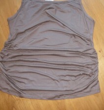 Purpless Umstandsmode Top mit Spaghettiträger - cappuccino - Gr. 3XL