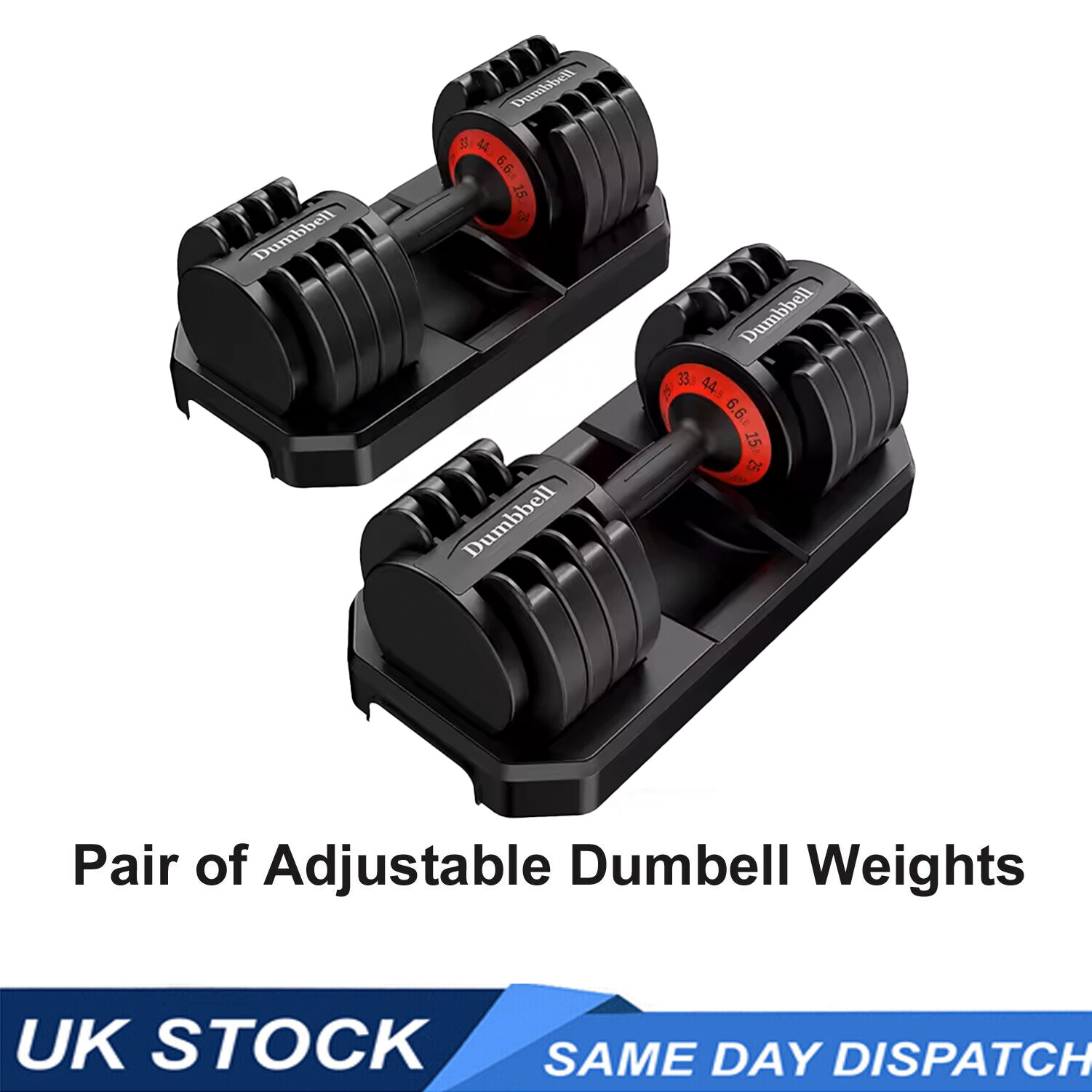An image depicting Dumbbell Adjustable 25kg Per Dumbbell 2 x Dumbbell Home Fitness Workout 