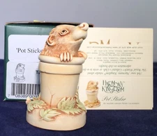 Harmony Kingdom~ POT STICKER ~ Hedgehog~NIB ~ UK Made~ Marble Resin Box Figurine