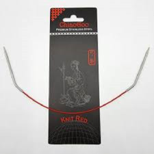CHIAOGOO - PREMIUM STAINLESS STEEL -KNIT RED NEEDLES - SS RED 12" US 0
