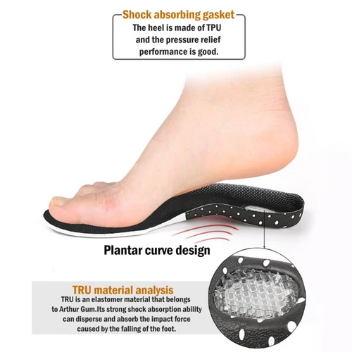 Men Insoles Gel Orthotic Sport/Running Insert Shoe Pad Arch Support Heel Cushion - Picture 4 of 25