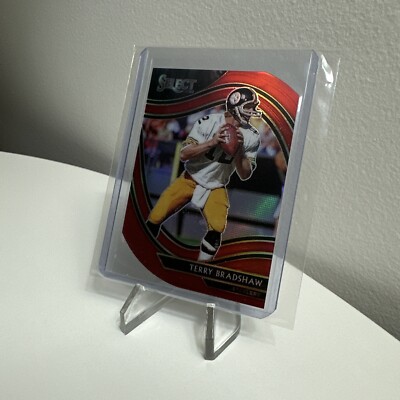 2020 Panini Select Field Level Red Prizm Die Cut Terry Bradshaw #308 Steelers