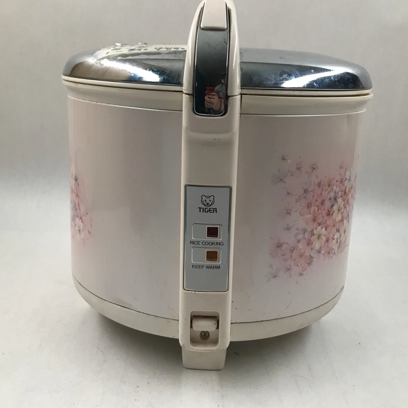 Tiger JCC-2700 15 Cup (Uncooked) Rice Cooker Warmer Floral White Pink See Photos