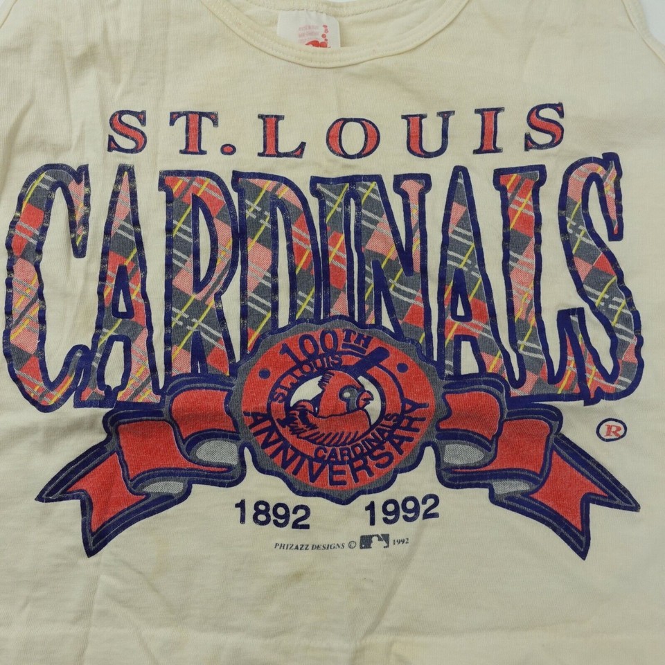 Vintage St Louis Cardinals 100th Anniversary Half TShirt Size One Size 8292 eBay