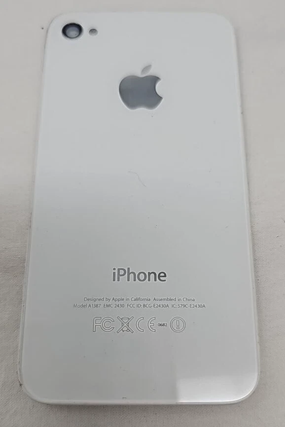 Back  Door White Frame Housing for Apple iPhone 4s A1387 Replacement Genuine - Image 4 of 4