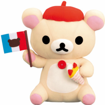SAN-X Korilakkuma Plush Bonjour H33cm / 13
