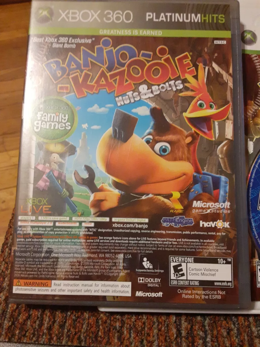 Banjo-Kazooie: Nuts & Bolts Xbox 360 Platinum Hits Complete and Tested