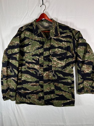 Camicia mimetica Tiger Stripe da uomo taglia XL mimetica militare TRUSPEC ~ emessa negli Stati Uniti BDU - Foto 3 di 13