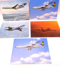 Lufthansa Vintage Postkarten Ansichtskarten Foto Postkarte B707, B727, B747 DC10