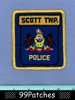 SCOTT TWP (Old Vintage) PENNSYLVANIA Township Police Patch CHEESECLOTH ...