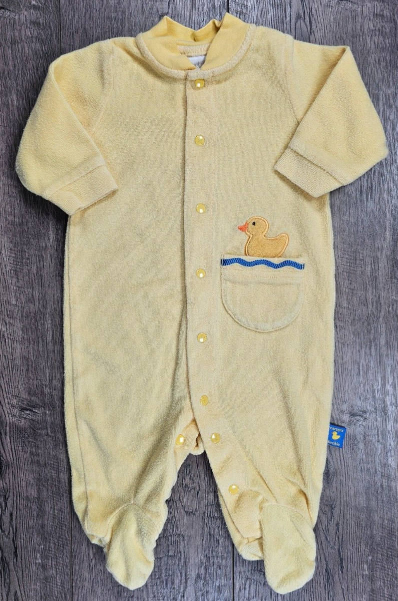 Carters Terry Cloth Baby Pajamas Baby Floral Zip-Up Fleece Sleep