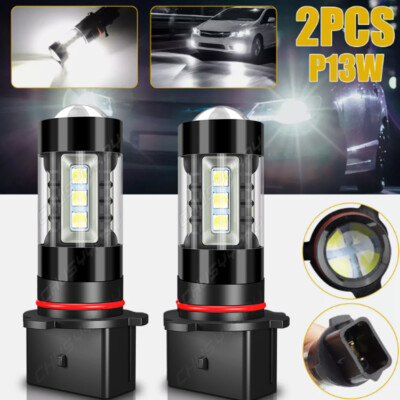 2x P13W LED Front Fog Light DRL Bulbs For Chevy Camaro RS ZL1 SS 2010-2015