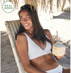 aerie ruched triangle bikini top