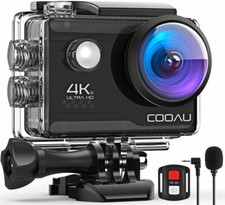 COOAU 4K 20MP WiFi Action Camera 40M Waterproof Sport Camera Time Lapse Car Mode