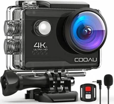 COOAU 4K 20MP WiFi Action Camera 40M Waterproof Sport Camera Time Lapse Car Mode