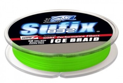Sufix 832 Advanced Ice Braid Neon Lime 50yd - 4lb - Test Fishing Line