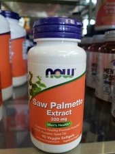 NOW Foods Saw Palmetto Extract 320 mg Veggie Softgels - 90 Count EXP 07/2026
