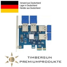 PCI-E PCIe Express Riser Karte Adapter x1 4-P...