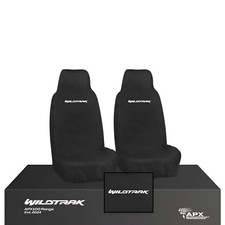 For Ford Ranger Wildtrak - Heavy Duty Waterproof Front 2 Seat Covers Black