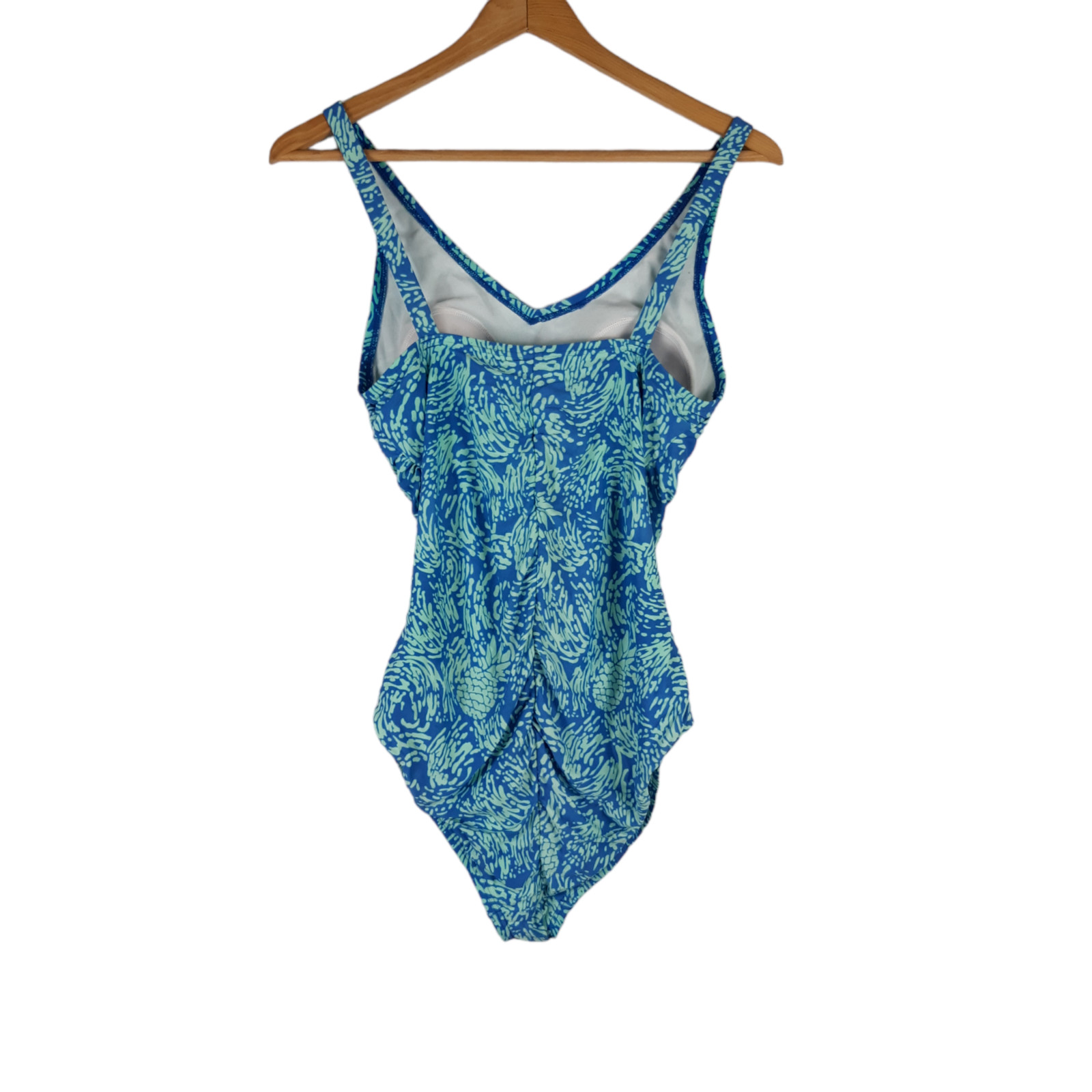 Speedo Blue Pineapple Pattern One Piece Swimsuit … - image 3