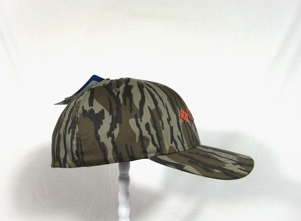 Columbia PHG Auburn Tigers Flexfit Mossy Oak Camo Hunting Hat Sz L