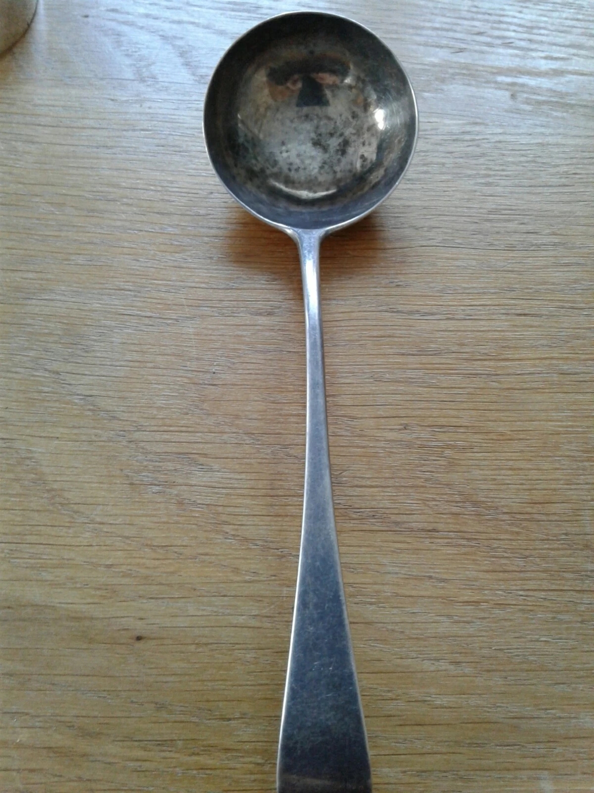ANTIQUE SOLID SILVER OLD ENGLISH PATTERN SAUCE LADLE LONDON 1790