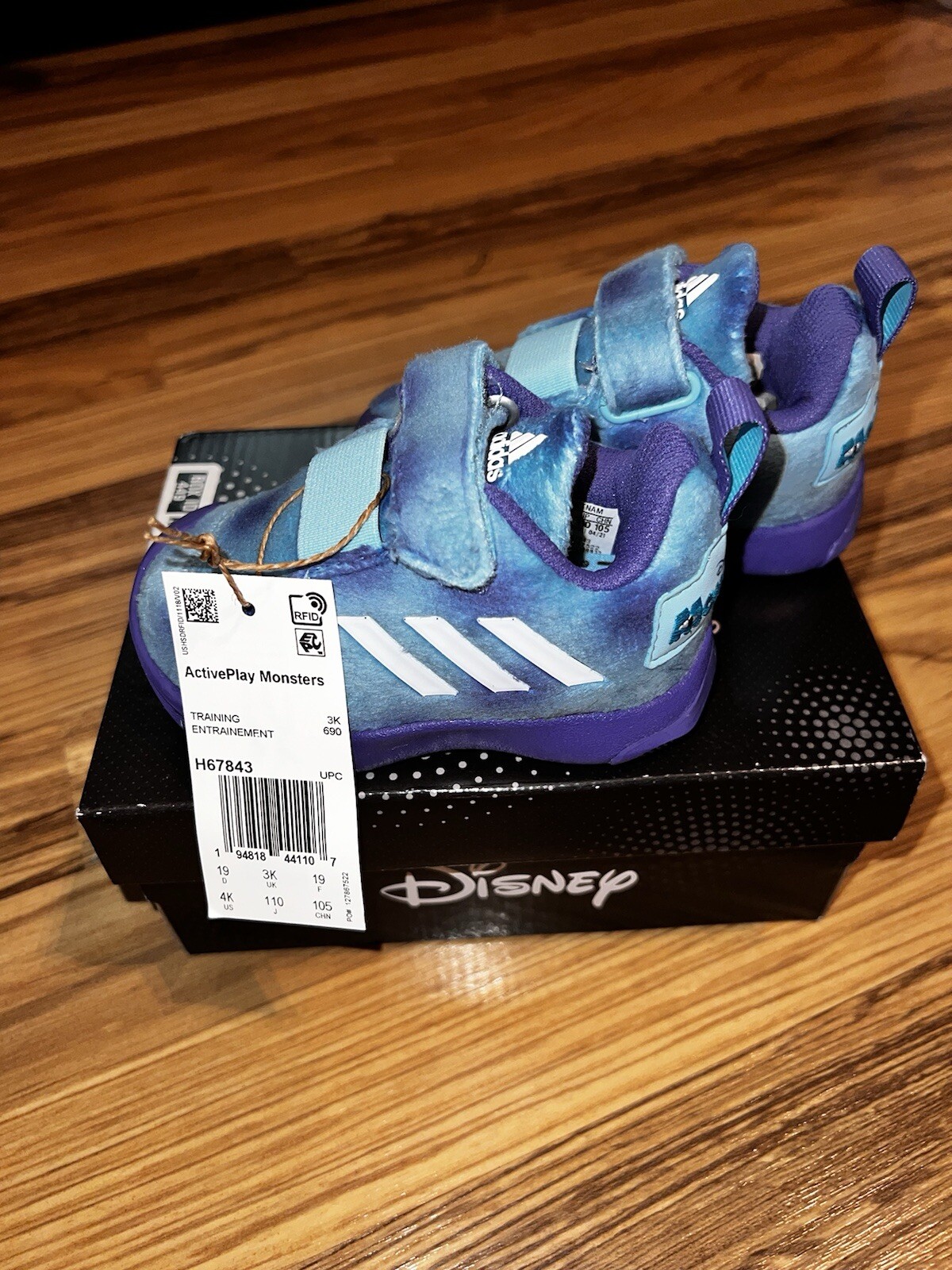 Adidas Disney Toddler Shoes 4c Monsters, Inc. Activeplay "Best Scarer" NEW