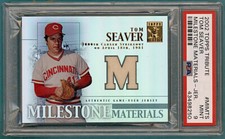 2002 Topps Tribute Milestone Materials Tom Seaver Game Used Jersey #MIMTS PSA 9!