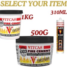VitCas Black Fire Cement Converts to Rock Air Tight Seal Quick Repair Time