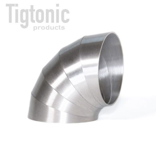 Tigtonic 3.5" Stainless 304 Pie Cuts 90° Tight Radius Bend Tubing Exhaust 5 Pack - Picture 1 of 2