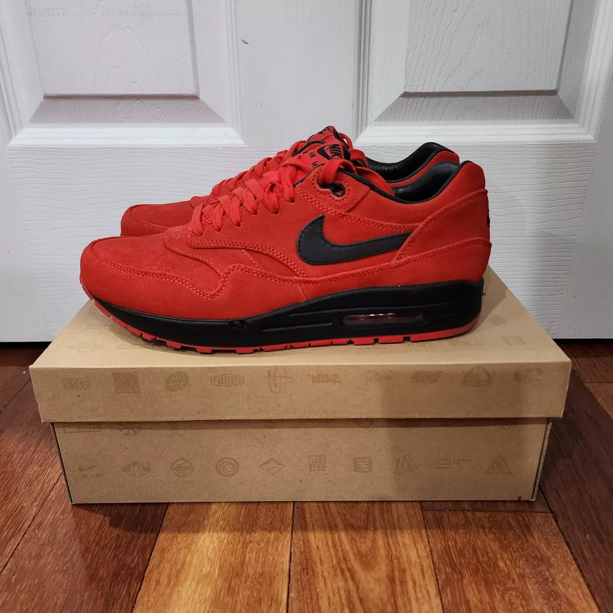 Nike air max deals 1 red suede