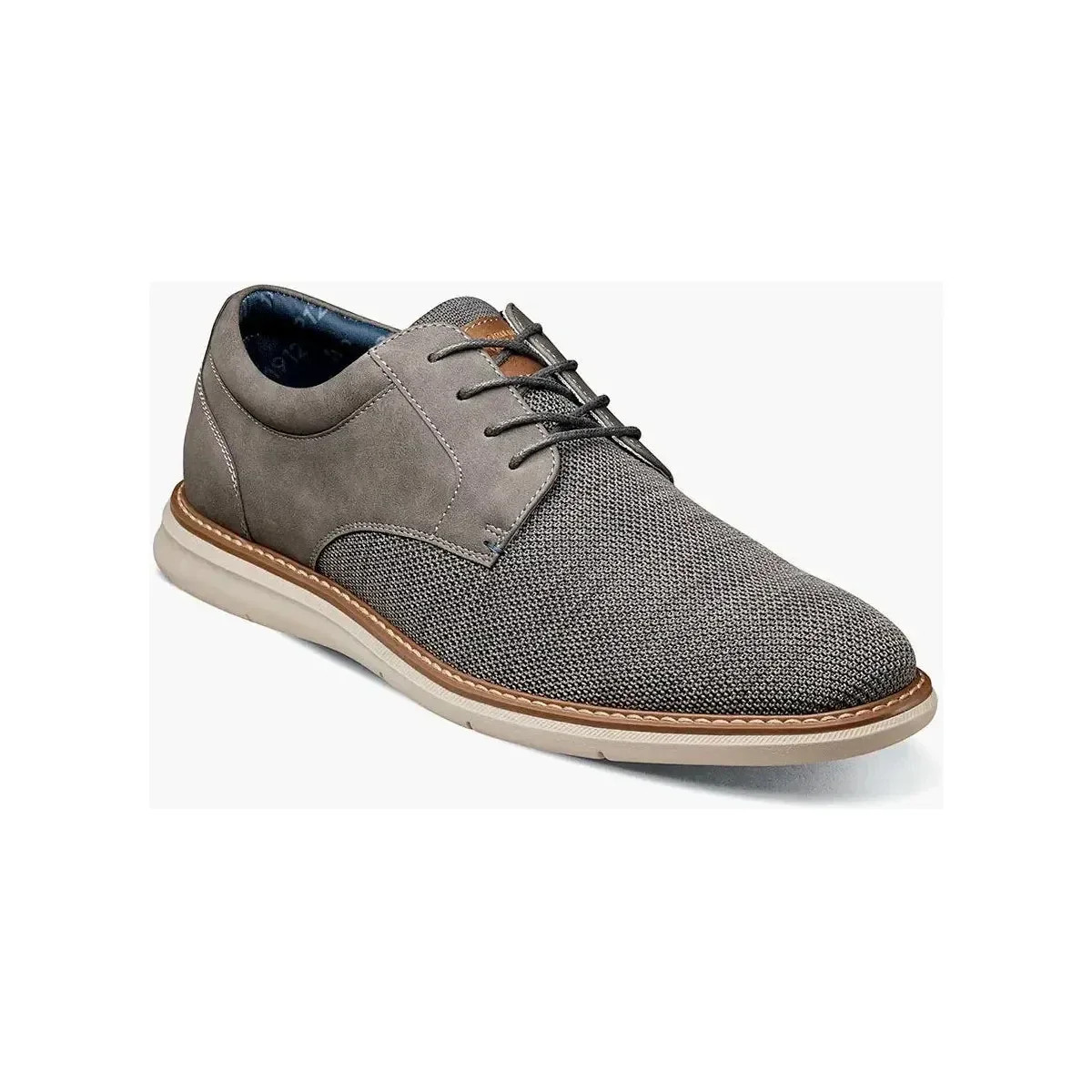 Nunn Bush Chase Knit Plain Toe Oxford Walking Shoes Gray Multi 85073-062 16590₽