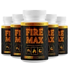 (5 Pack) Fire Max Capsules - FireMax Natural Enhancement Performance Men 60ct