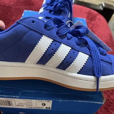 adidas Originals Campus 00s J Blue/White Suede Low Top Sneakers US 6 JH6333