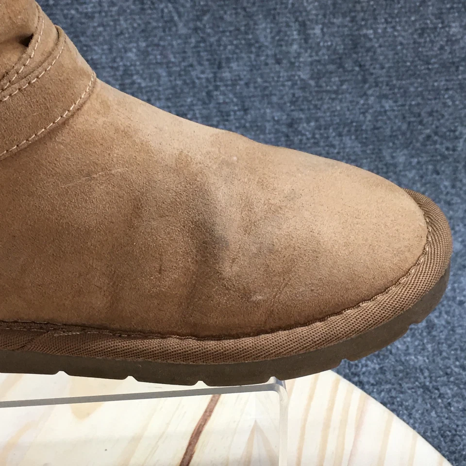 Botas Michael Kors Juveniles 4 Shyla Piel de Oveja Tostada Tela Pull On Informales Media Pantorrilla Foto 3 de 4