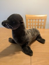 FAO Schwarz Sea Lion Seal Plush 18" Brown Stuffed Realistic Marine Animal