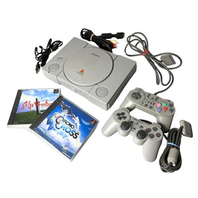 Sony PS1 SCPH-5500 Console Bundle Chrono Cross Tested NTSC-J Japan