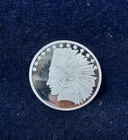 1 Oz .999 Fine Silver SilverTowne Native American Chief Eagle Indian Round