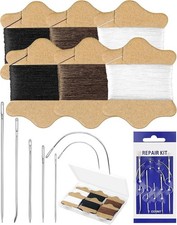 Upholstery Sewing Kit Leather Thread 7 Heavy Duty Needles Quilting Repair Set