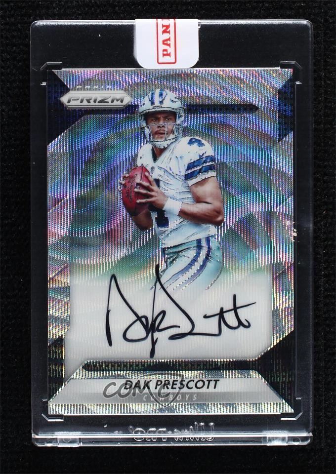 2016 Panini Prizm Rookie Blue Wave 92/149 Dak Prescott #RA-DPS Auto v9t