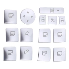 Car Door Window Glass Lifting Button Frame Sticker Trim for A B C