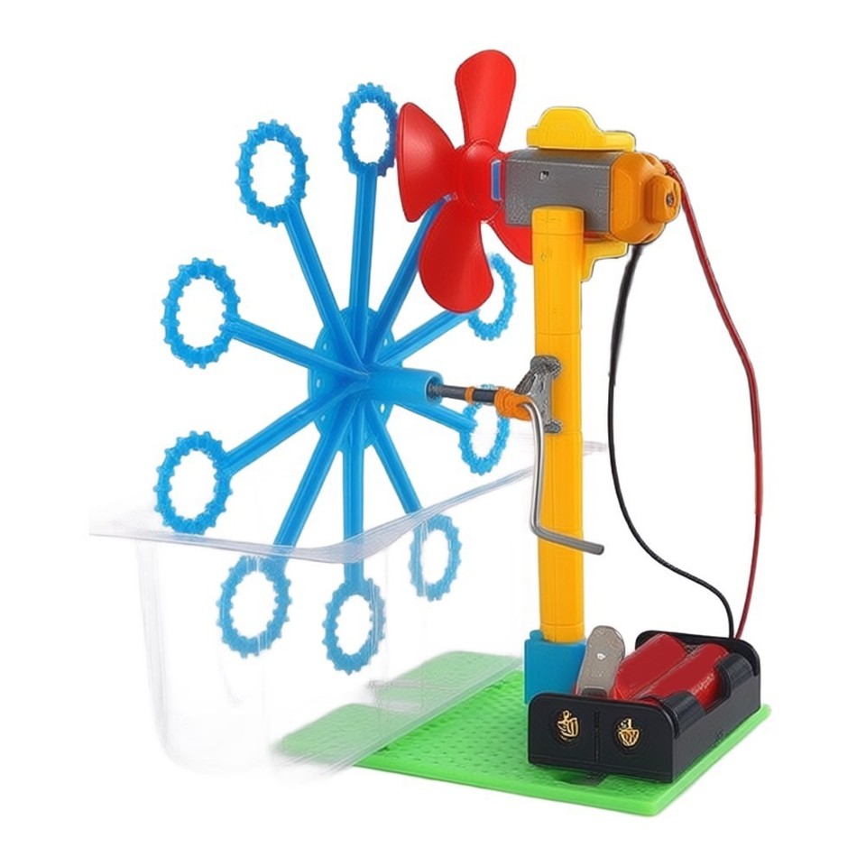 Fun Learning Bubble Machine Kit Combining Play and Basic Mechanical ...