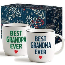 Worlds Best Grandparents Coffee Mugs for Grandma and Grandpa, Gifts Ideas Fro...