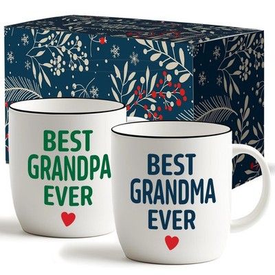 Worlds Best Grandparents Coffee Mugs for Grandma and Grandpa, Gifts Ideas Fro...